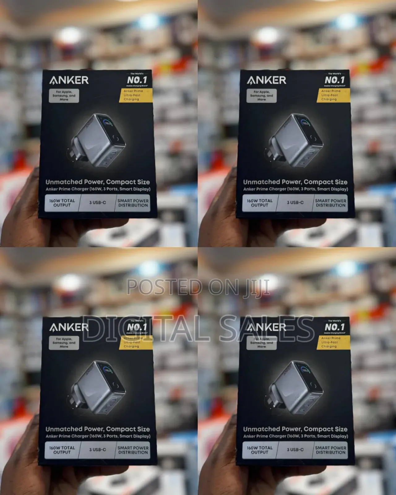 Anker Prime Charger 160w, 3ports , Smart Power Distribution