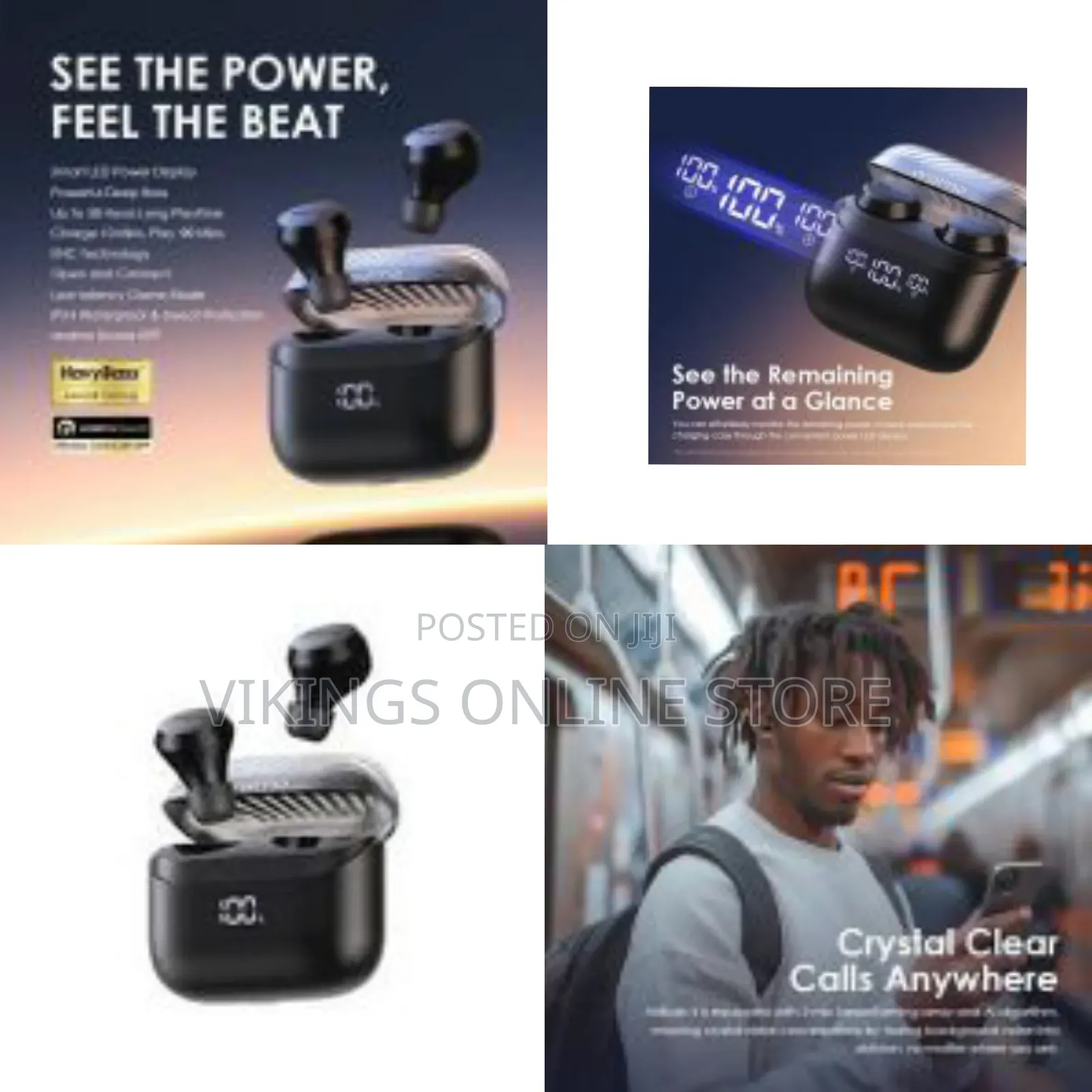 Oraimo Otw-340 Airbuds 4 Enc True Wireless Earbuds- Black