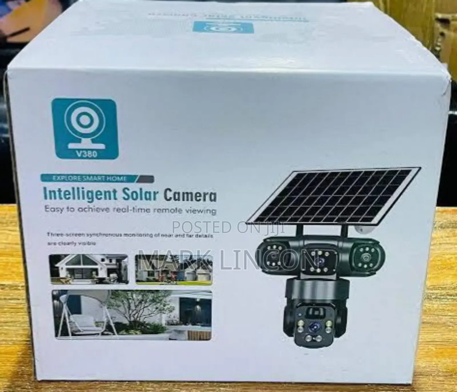3 in 1 V380 Intelligent Solar Camera Wireless Outdoor Security 3 in 1