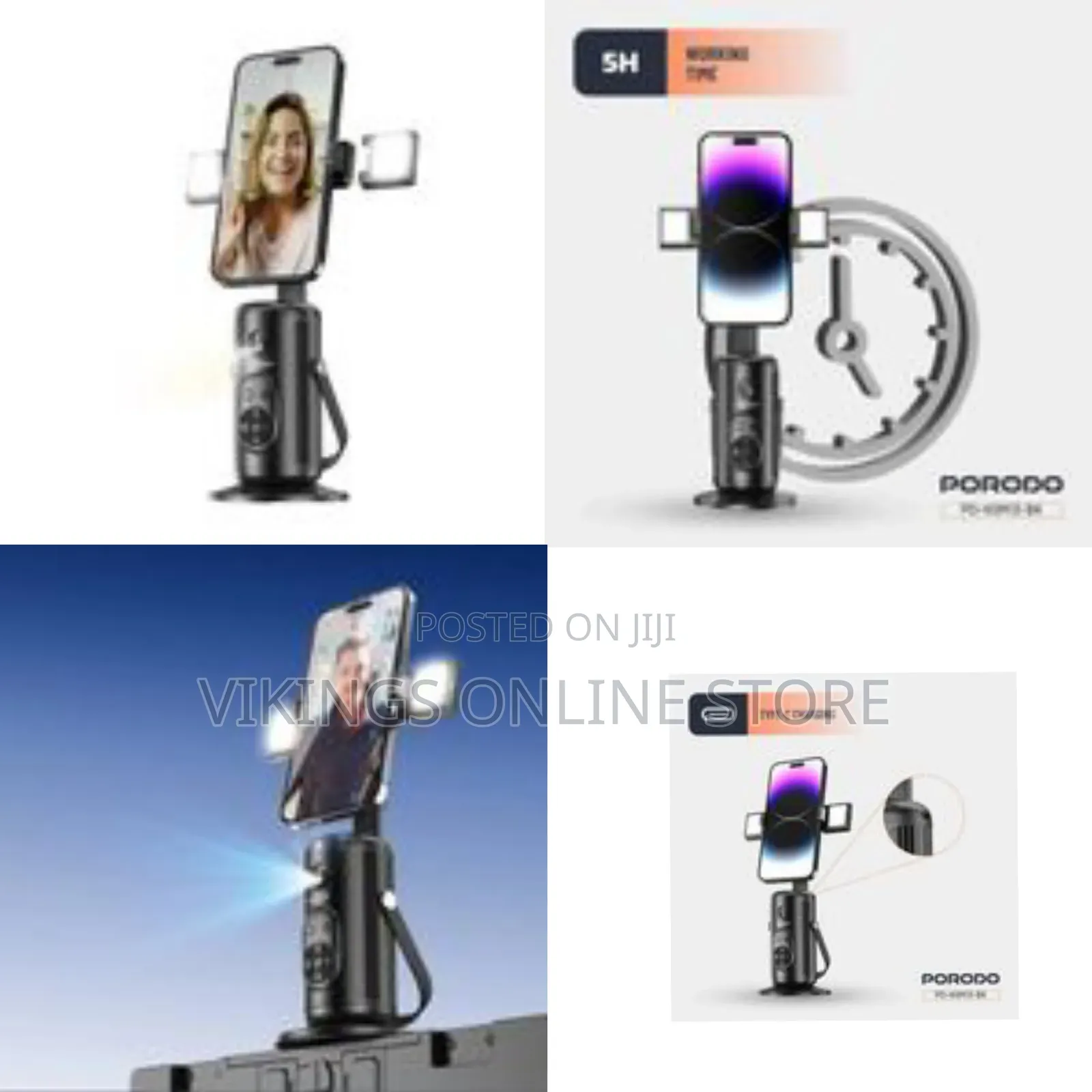 Porodo Face Tracking Smart Mount Pd-Hsm13 – 360° Auto Rotation