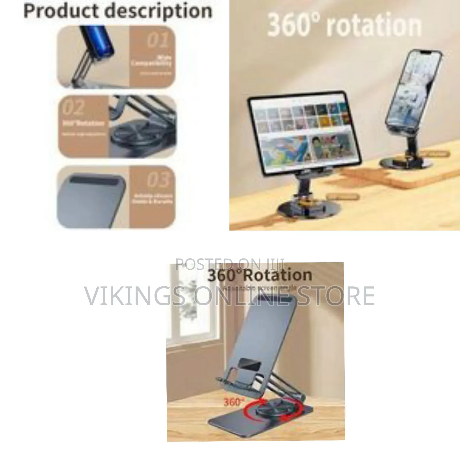 Jmary Mk-60 Rotating Stable and Antiskid Wide Compatibility Foldable