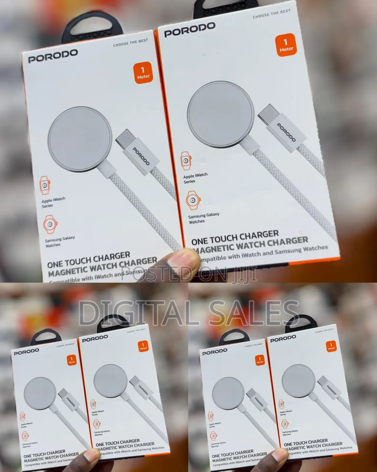 Porodo One Touch Magnetic Watch Charger