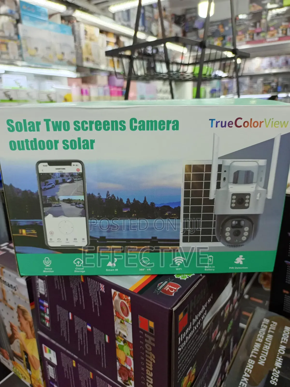 Solar Two-Screen Outdoor Security Camera.