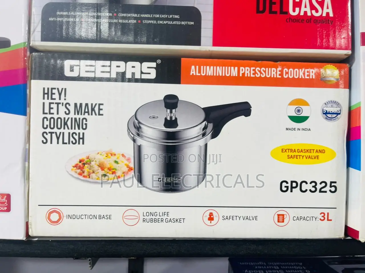 Geepas Aluminium Pressure Cooker
