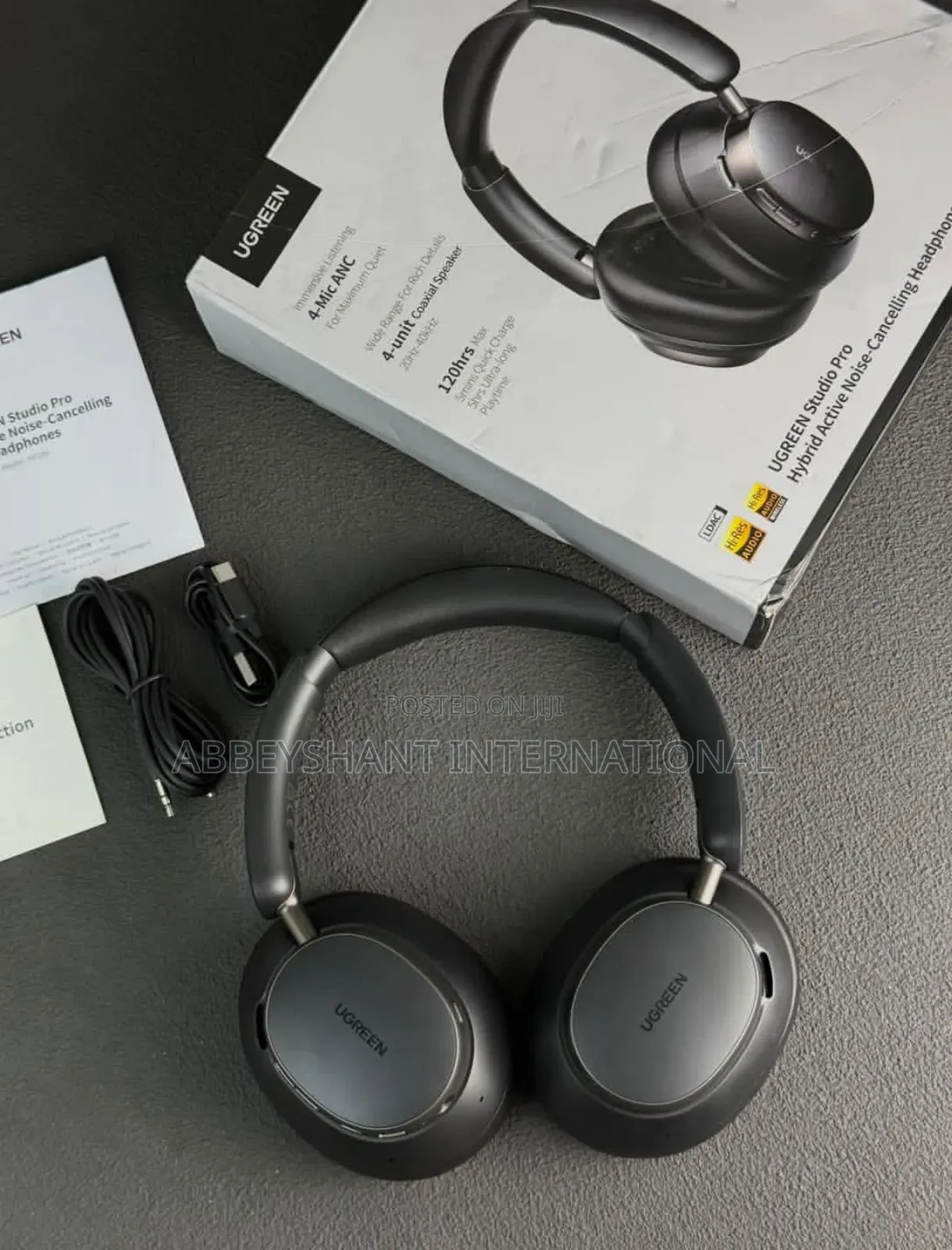 Studio Pro Hybrid Active Noise-Cancelling Headphones (Model Hp206).