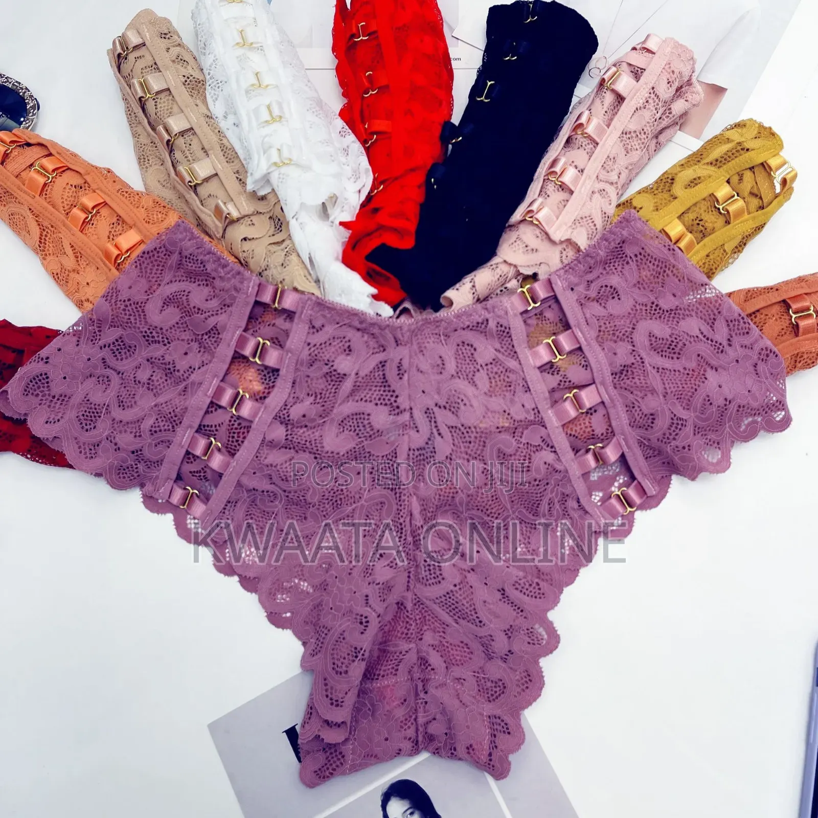 6piece Seamless Lace Thongs Underwear Breathable Comfort Panty