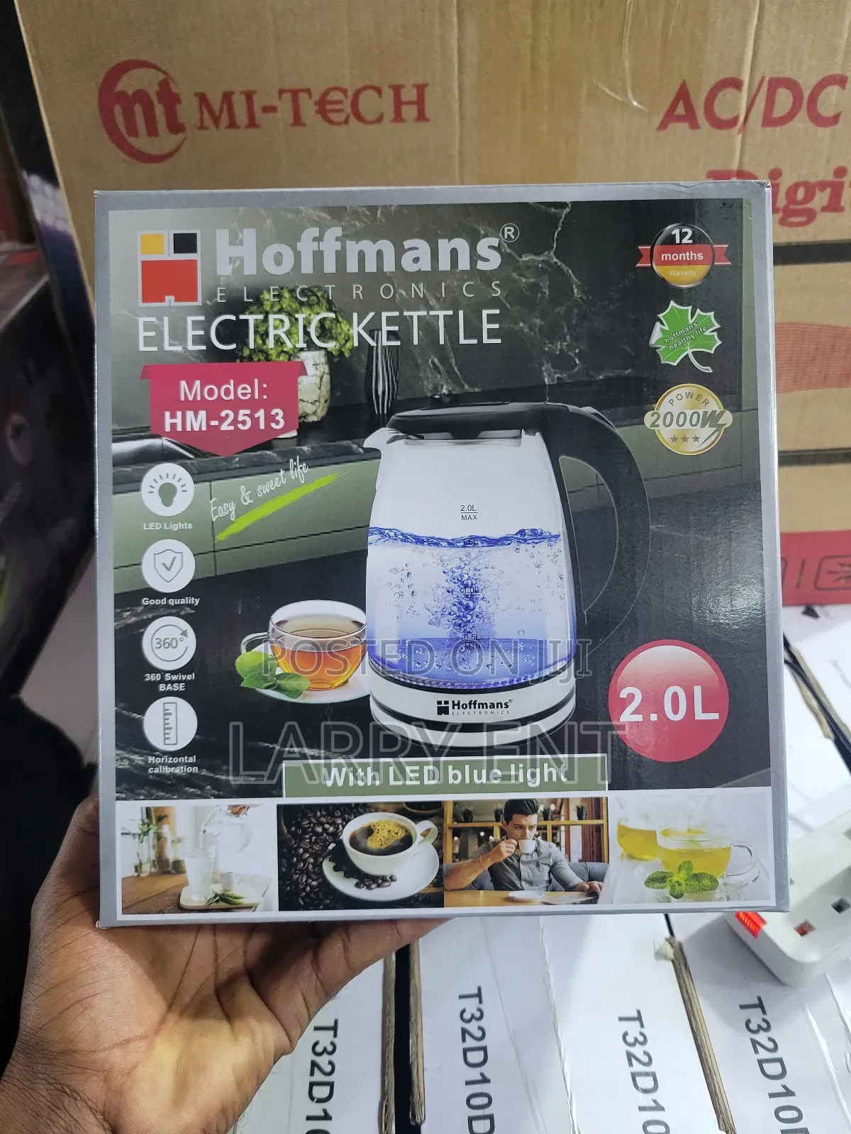 Hoffmans Electric Kettle 2l Fast Boiling Glass Led – Home Hostel