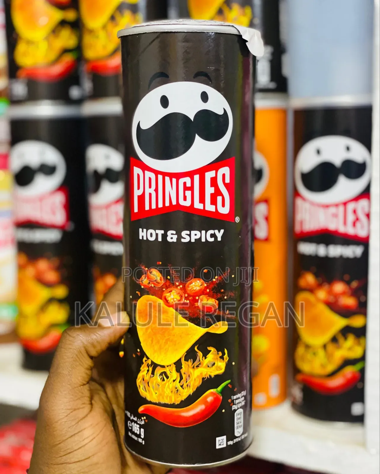 Pringles Hot Spicy Flavored Potato Crisps 165g