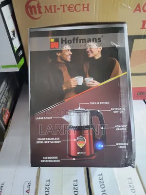 Hoffmans Electric Kettle 2l Fast Boiling Glass Led – Home Office Use