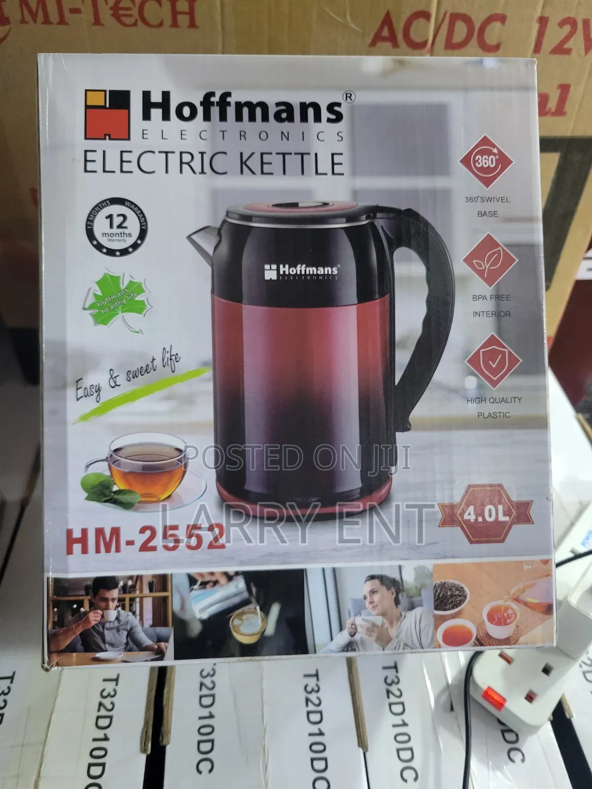 Hoffmans Electric Kettle 4l Large Capacity – Fast for Home Business