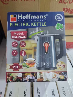 Hoffmans Electric Kettle 2.5l Fast Boiling Glass Led–Home Office Use
