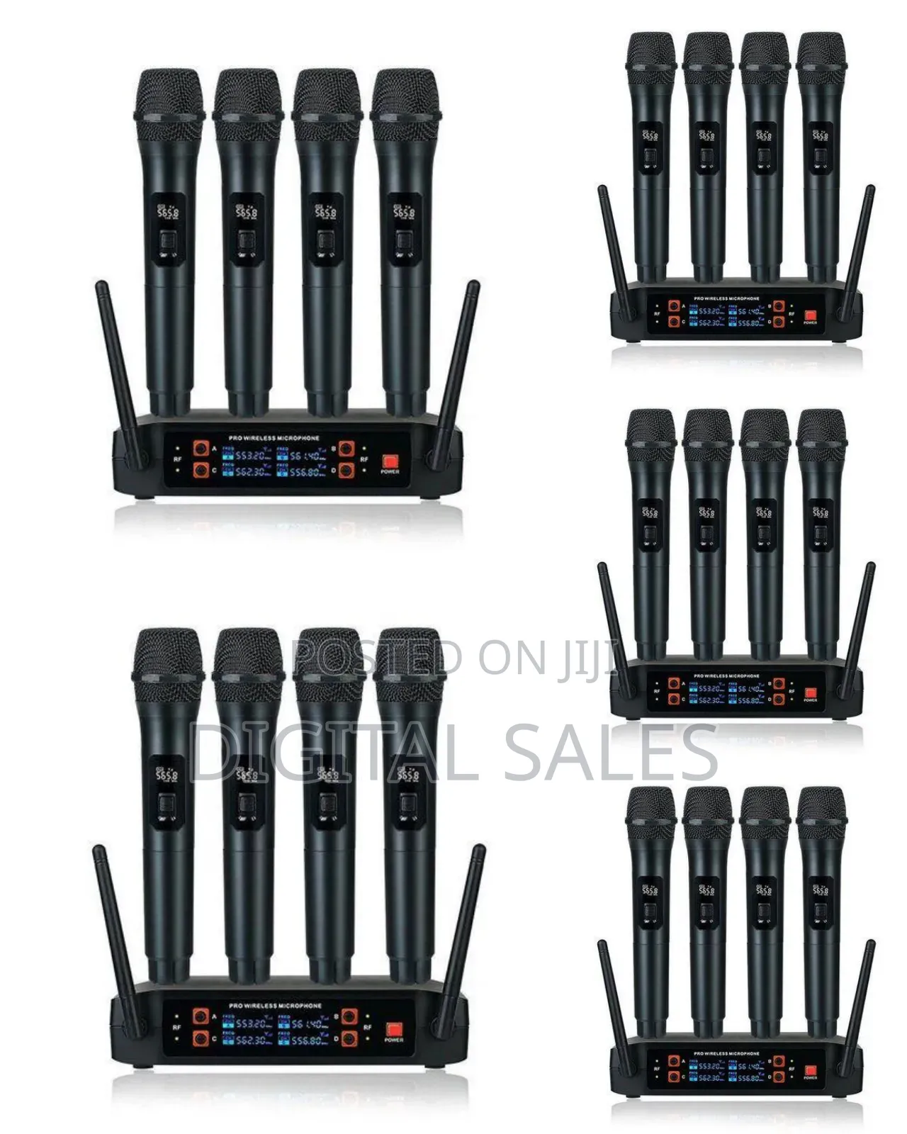 . 4-Channel Professional Wireless Microphone System
