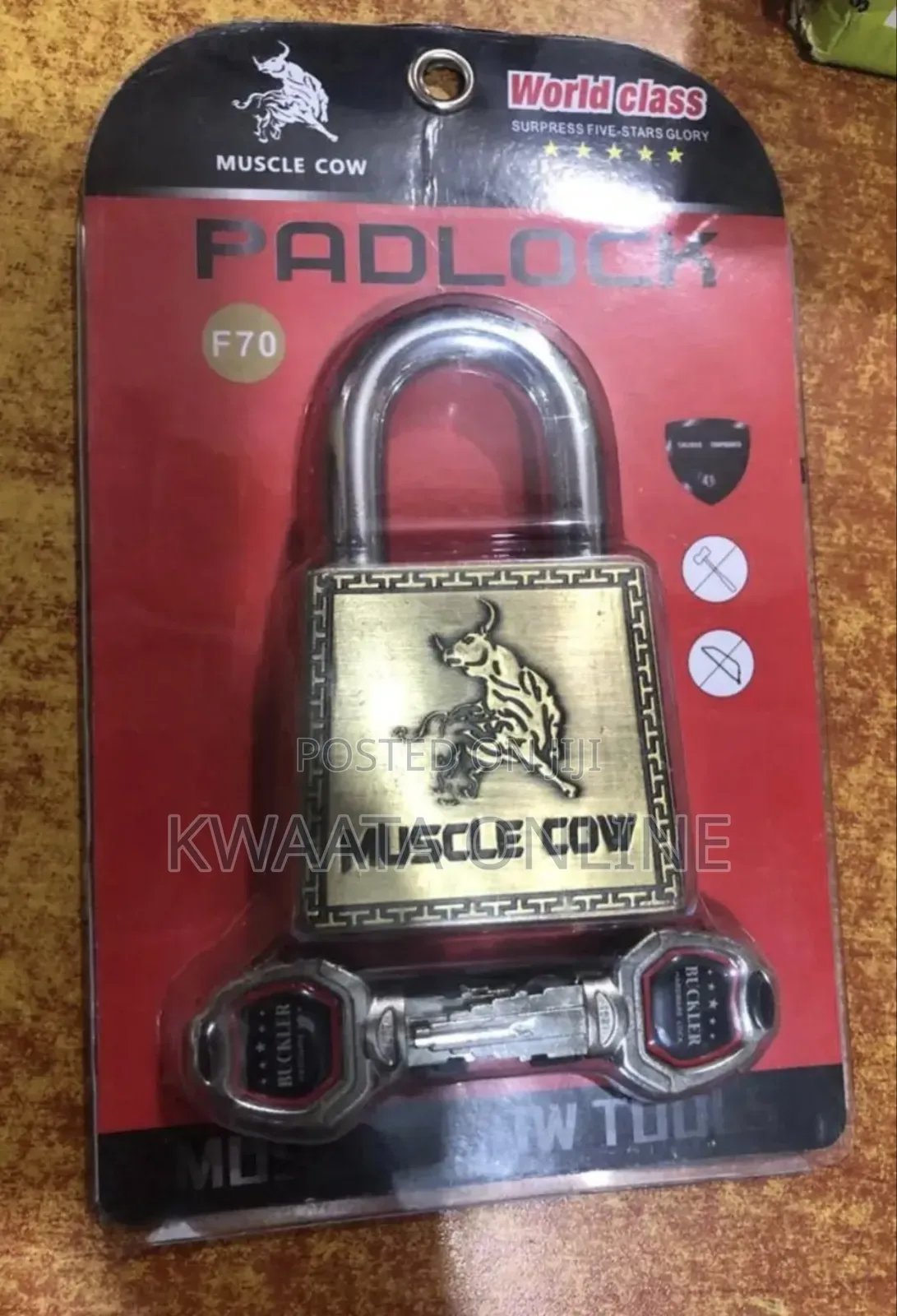 Muscle Cow (Home Hardware) Metal Security Padlock Lock 70mm