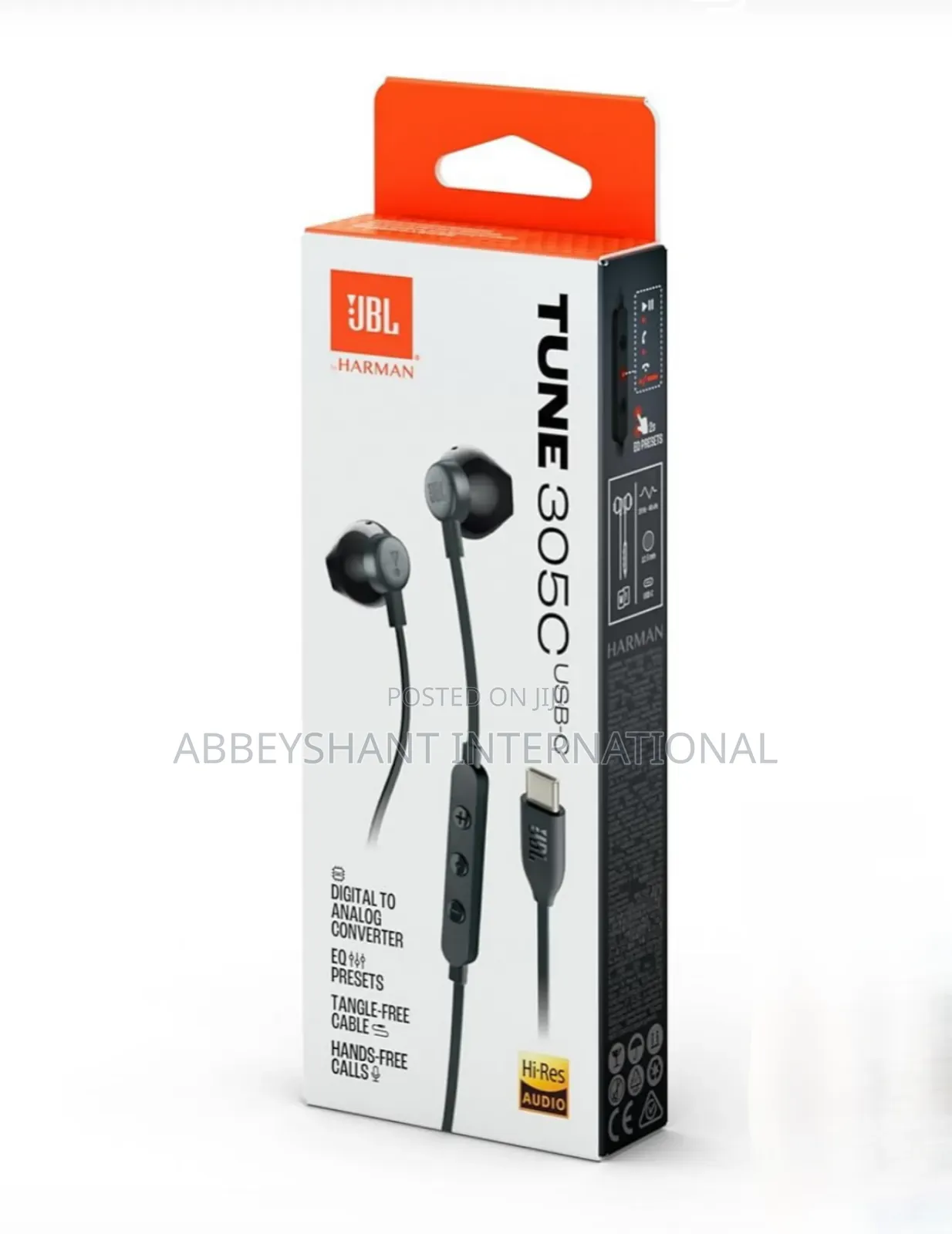 JBL Tune 305c Usb-C Wired Earphones