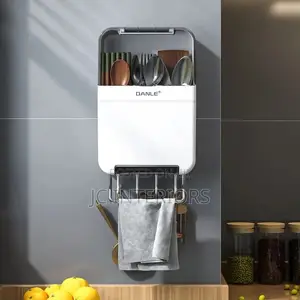 Wall-mounted Cutlery Storage Box Utensil Holder Organizer