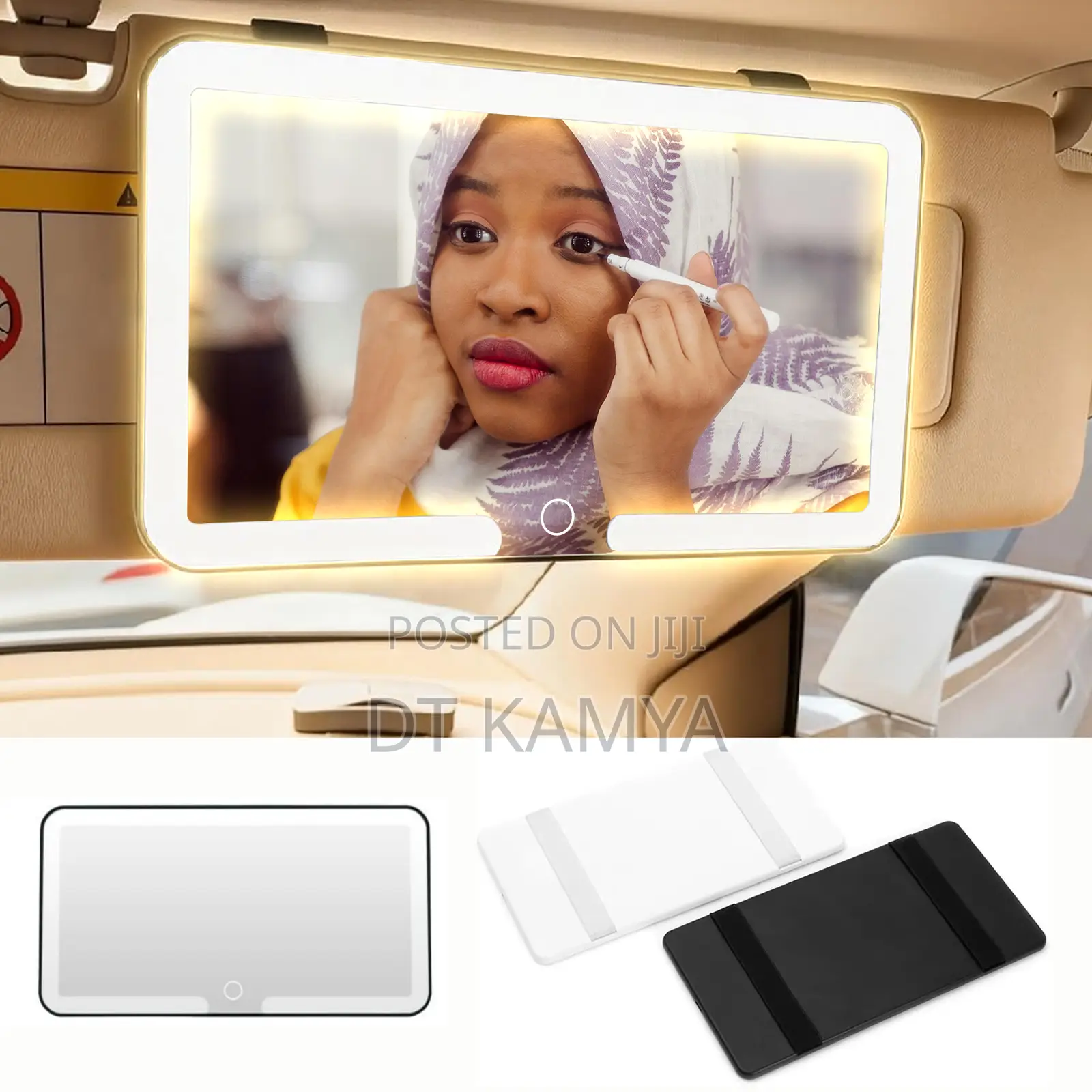 Led Car Sun Visor Mirror - Rechargeable Makeup Mirror With Lights