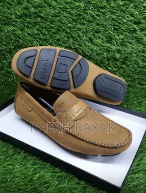 Original Pale Brown Clarks Leather Moccasins
