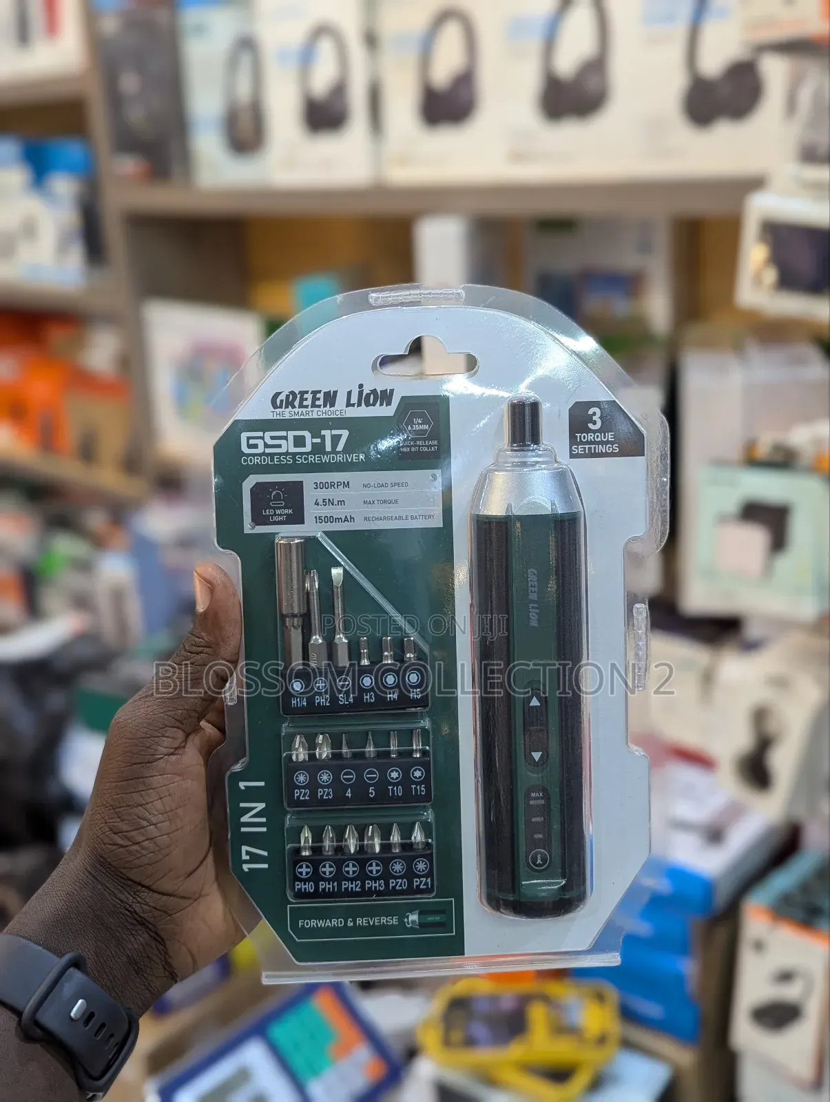 Green Lion GSD-17 Cordless , 17-in-1 Electric Screwdriver Set
