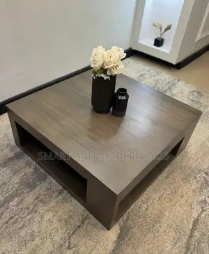 Modern Wood Coffee Table Storage Drawers Space Saving Simple Centre Ta