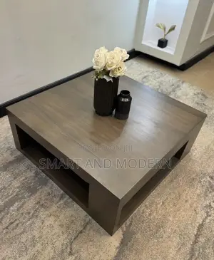 Modern Wood Coffee Table Storage Drawers Space Saving Simple Centre Ta