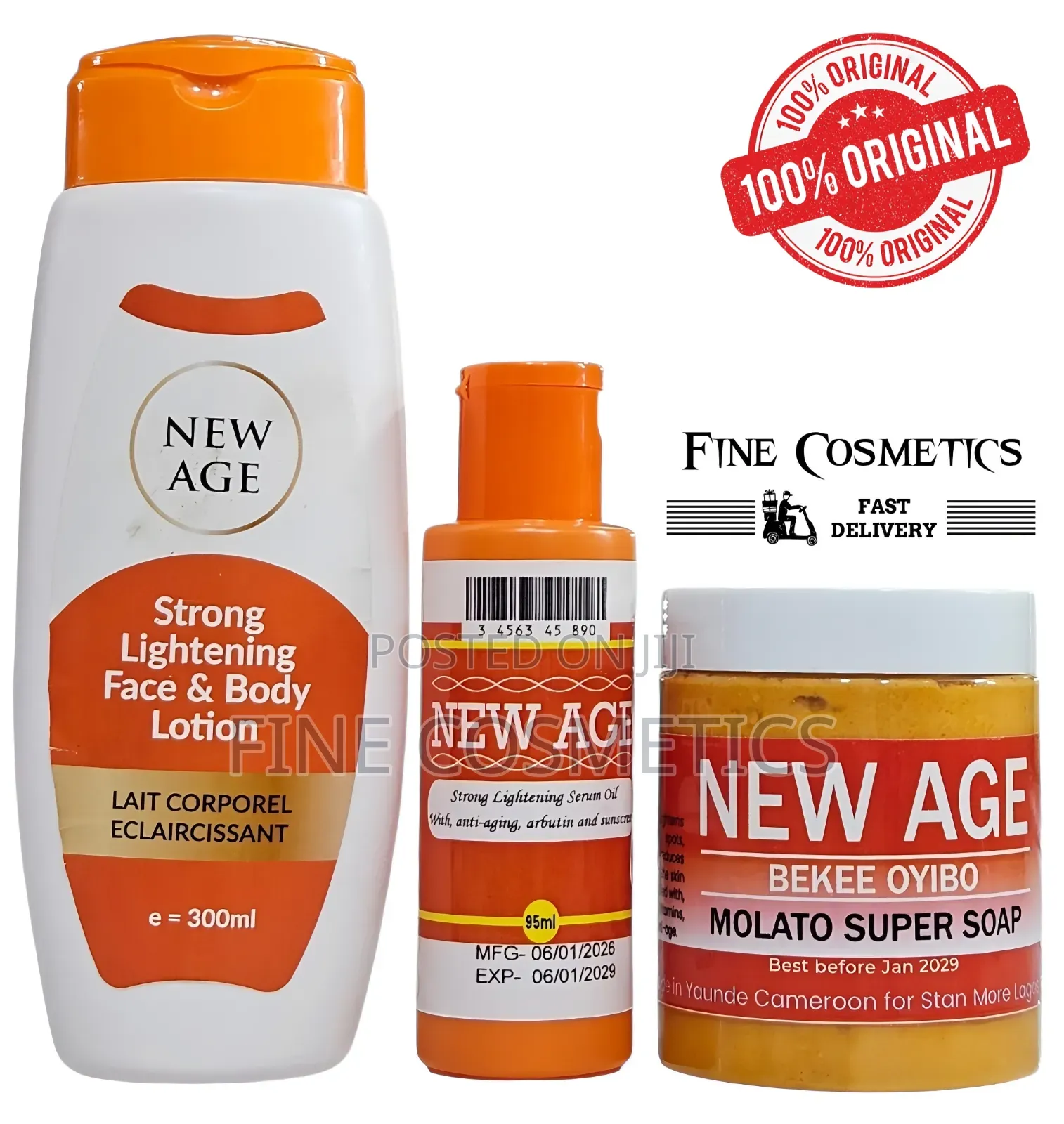 New Age, Latest Strong Lightening Face and Body Lotion, Serum and Soap