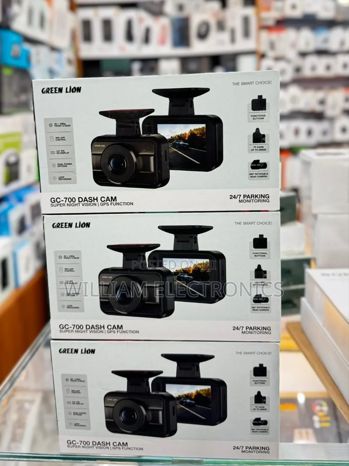 Greenlion Gc-700 Dash Cam With Super Night Vision and GPS Function
