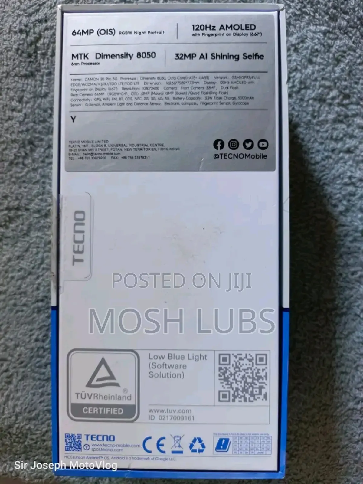 New Tecno Camon 20 Pro 256 GB Blue