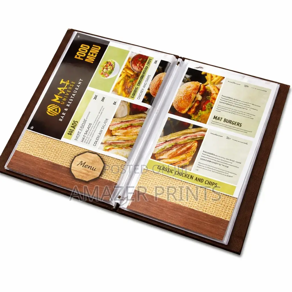 Customized Menu Books