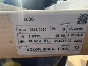 7.5kw/10hp 3 Phase 2900rpm High Speed Electric Motor