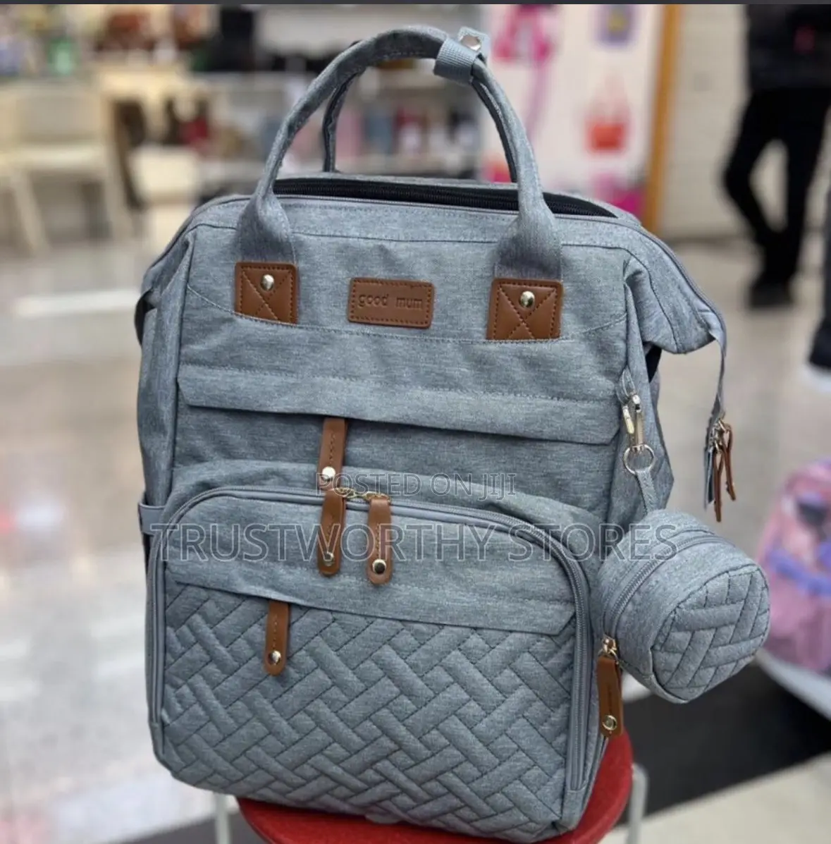Diaper Bag Backpack With Foldable Changing Station and Travel Bassinet