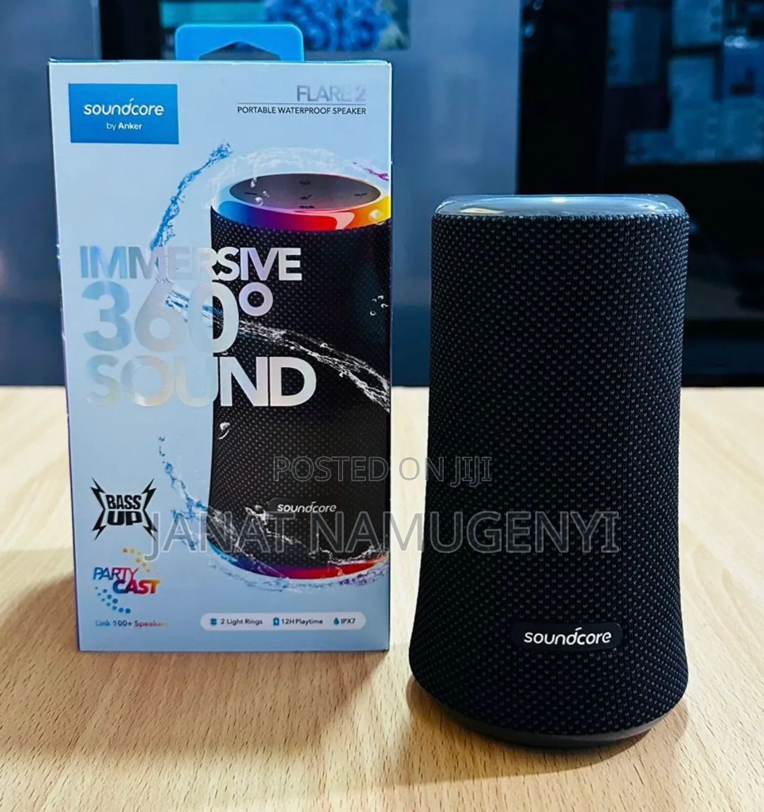 Soundcore by Anker Flare 2 Portable Waterproof Speaker
12 Hour Play