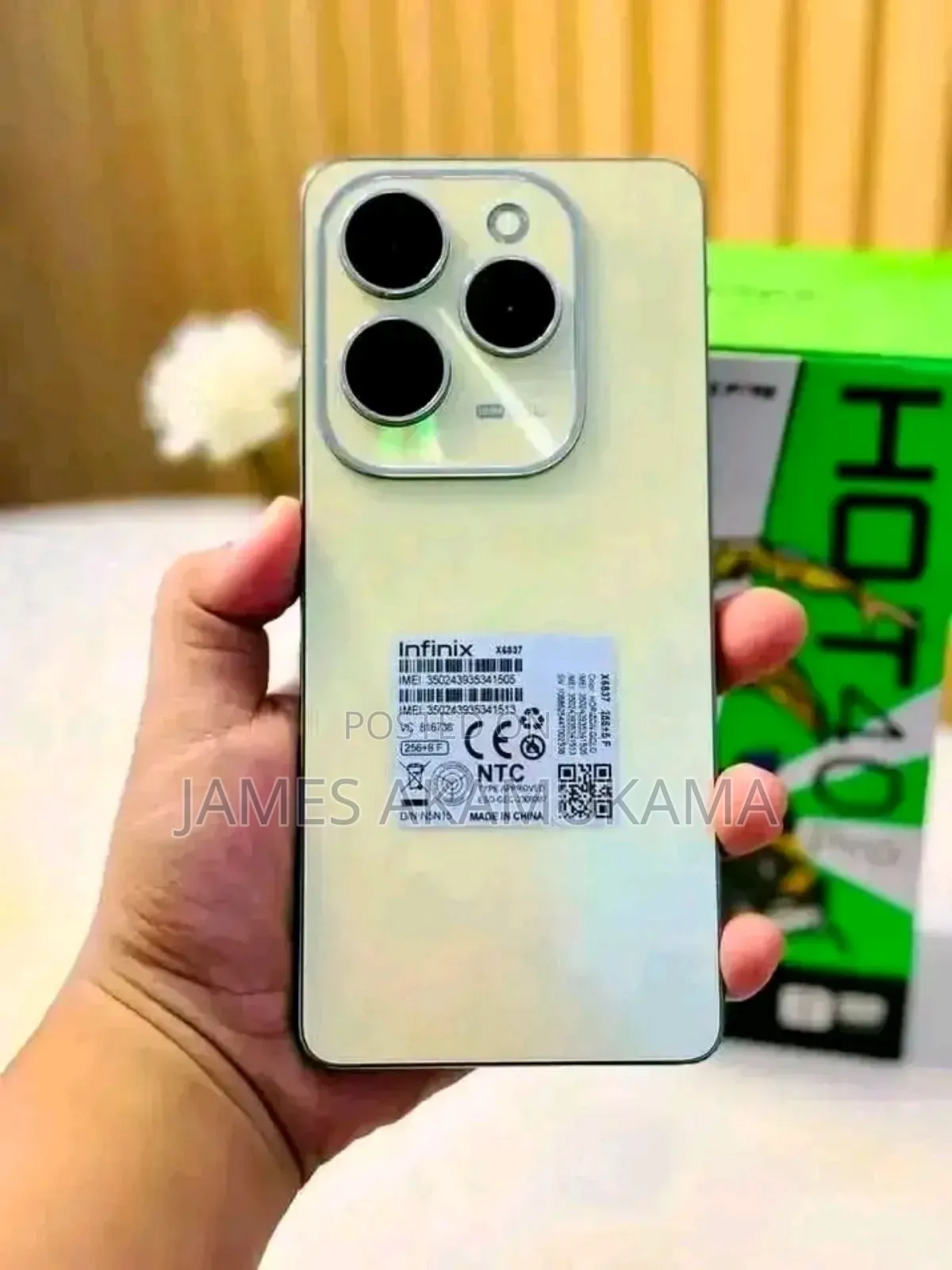 New Infinix Hot 40 Pro 256 GB Rose Gold