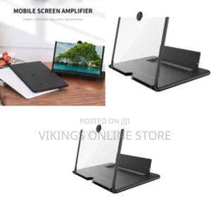 Mobile Phone Screen Magnifier, Amplifier With Holder Stand, Black