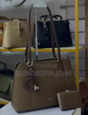 Beige and Tan Chrisbella Shoulder Bag Paired