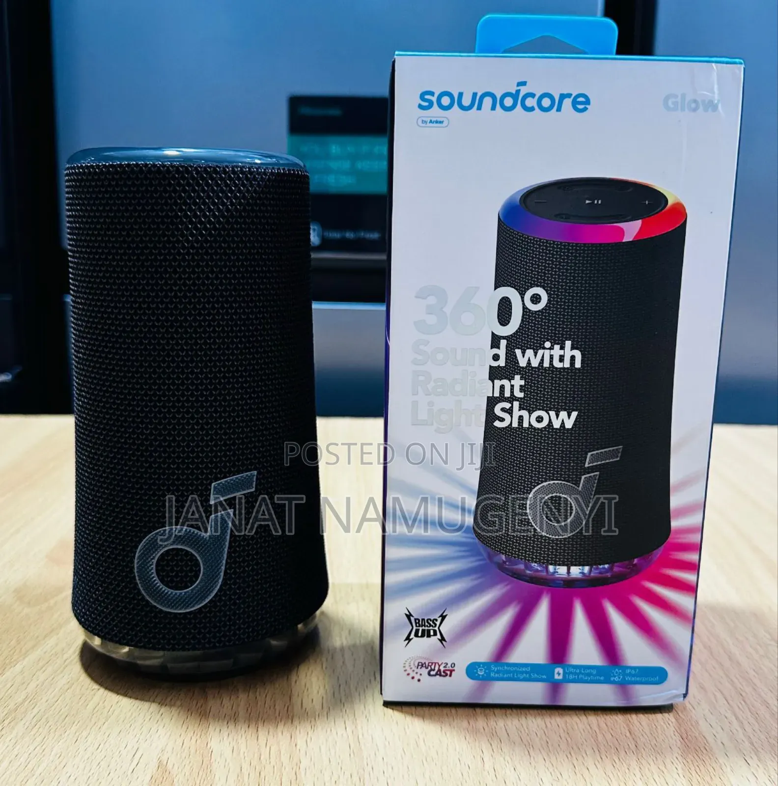Soundcore by Anker Glow Bluetooth Speaker 
18 Hour Playback
Ip67