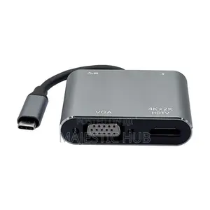 4 In 1 Usb-c Hub With Hdmi , Vga, Usb 3.0 Pd Charging