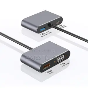 4 In 1 Usb-c Hub With Hdmi , Vga, Usb 3.0 Pd Charging