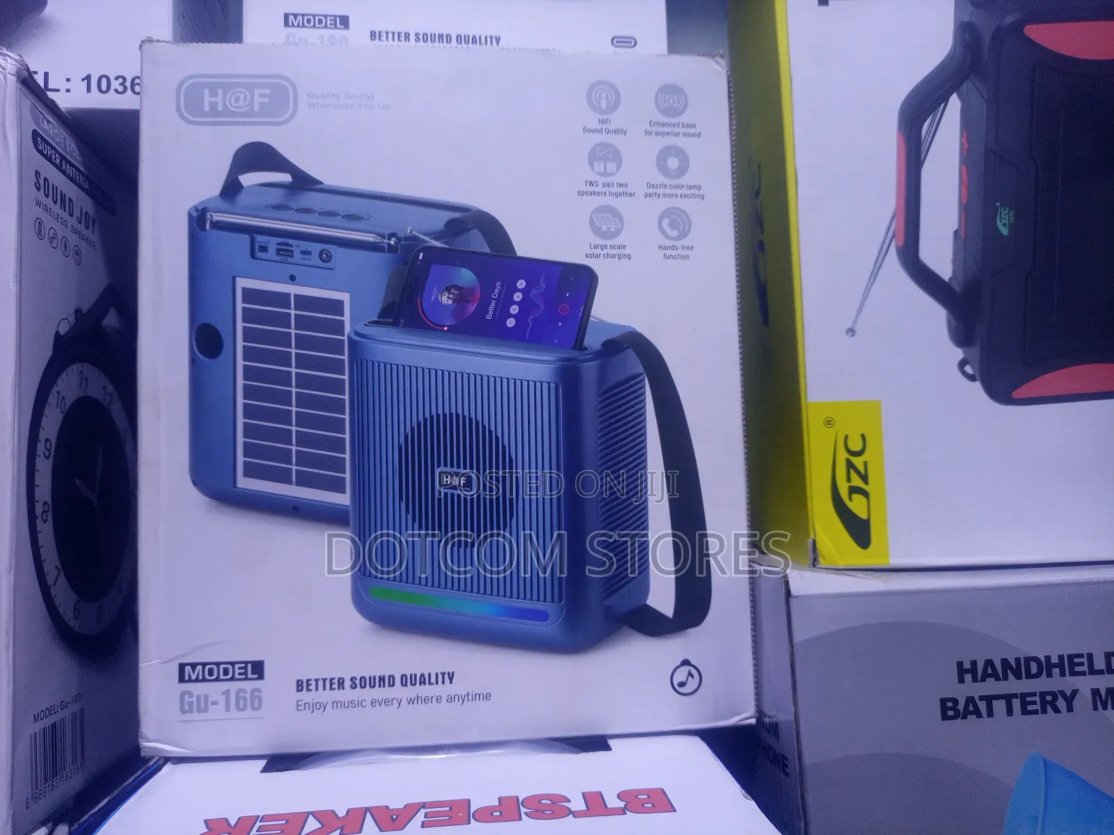 H at F Brand Portable Bluetooth Speaker, Model Gu-166