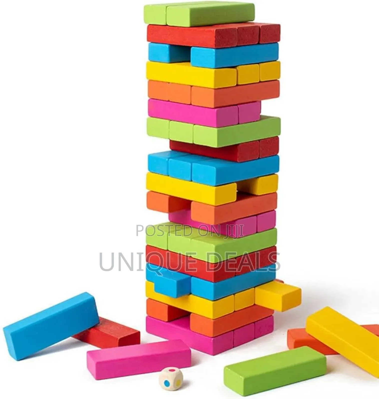 Classic Building Blocks Game With Genuine Hardwood Blocks
