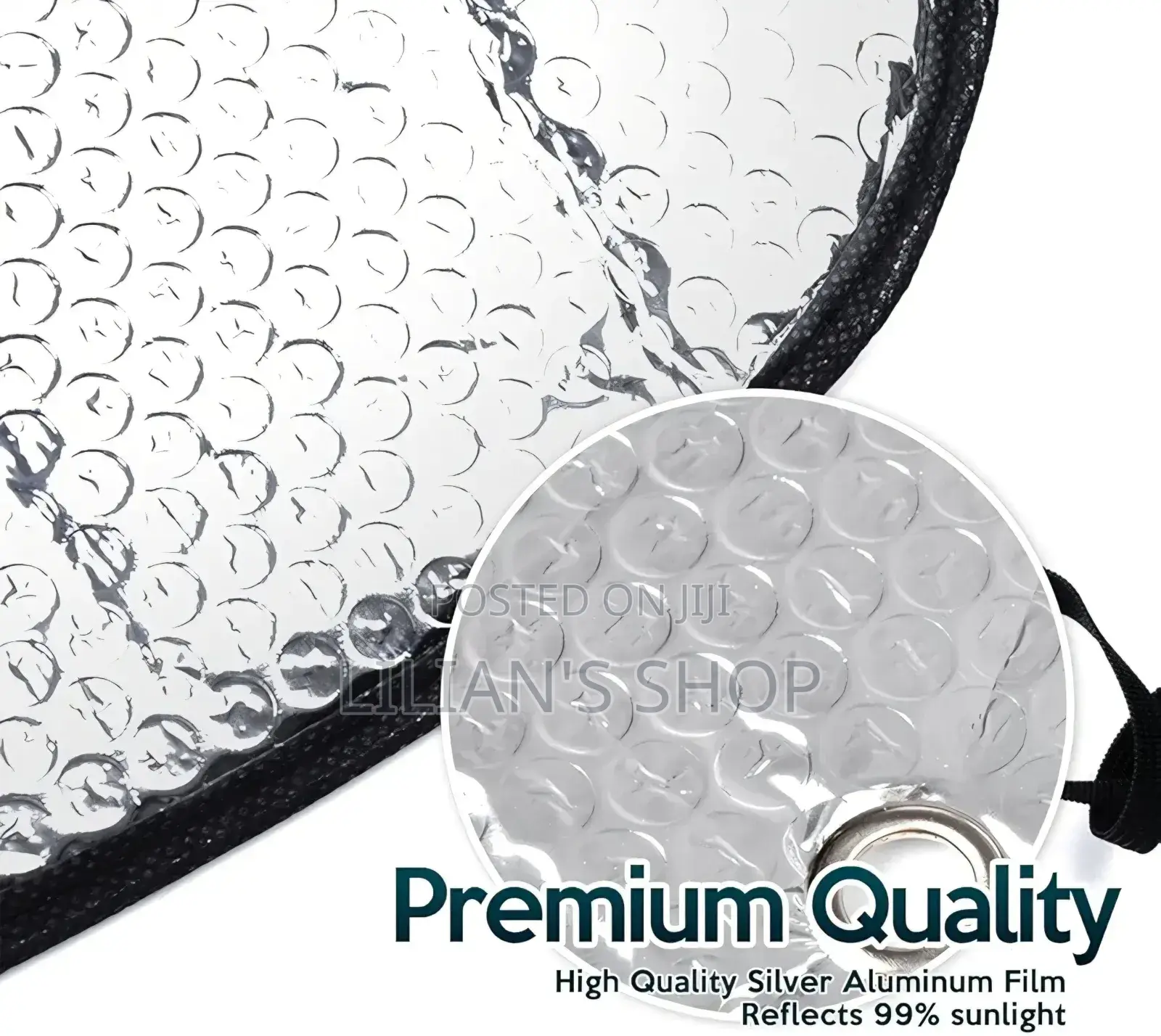 Premium Quality Accordion Metallic Reflective Car Sun Shade