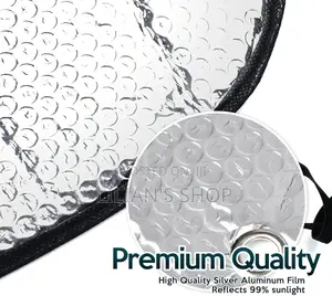 Premium Quality Accordion Metallic Reflective Car Sun Shade