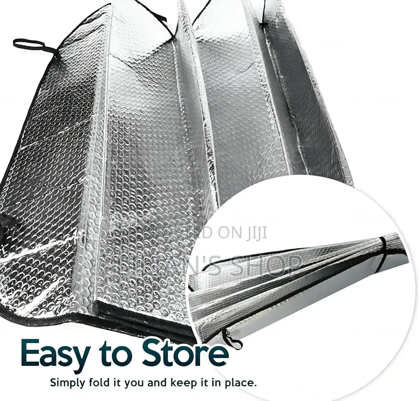 Premium Quality Accordion Metallic Reflective Car Sun Shade