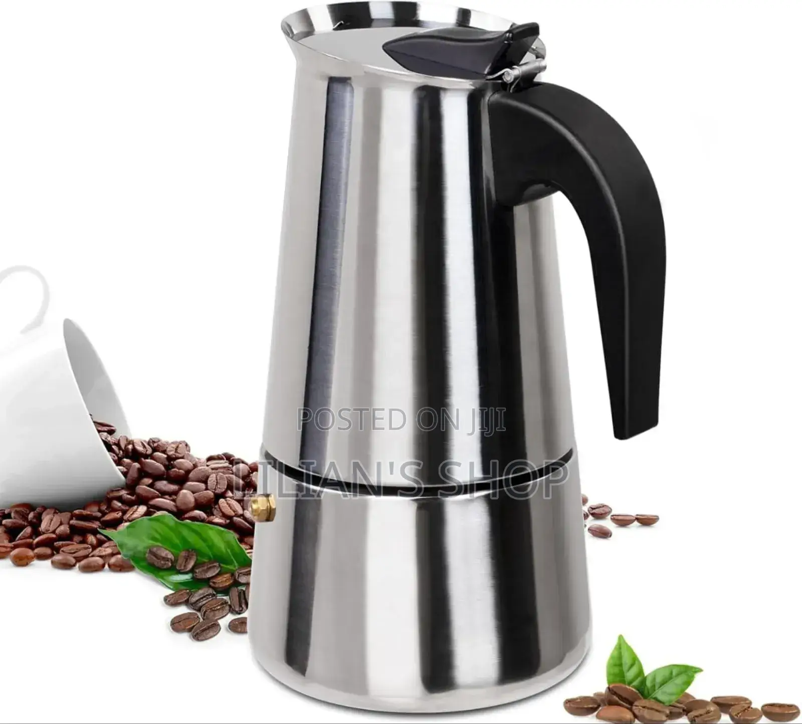 9 Cup Moka Pot Stainless Steel 450ml Italian Espresso Coffee Maker
