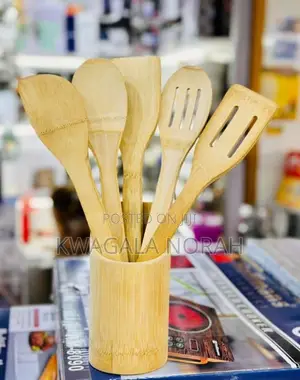 5 Piece Bamboo Kitchen Utensil Set