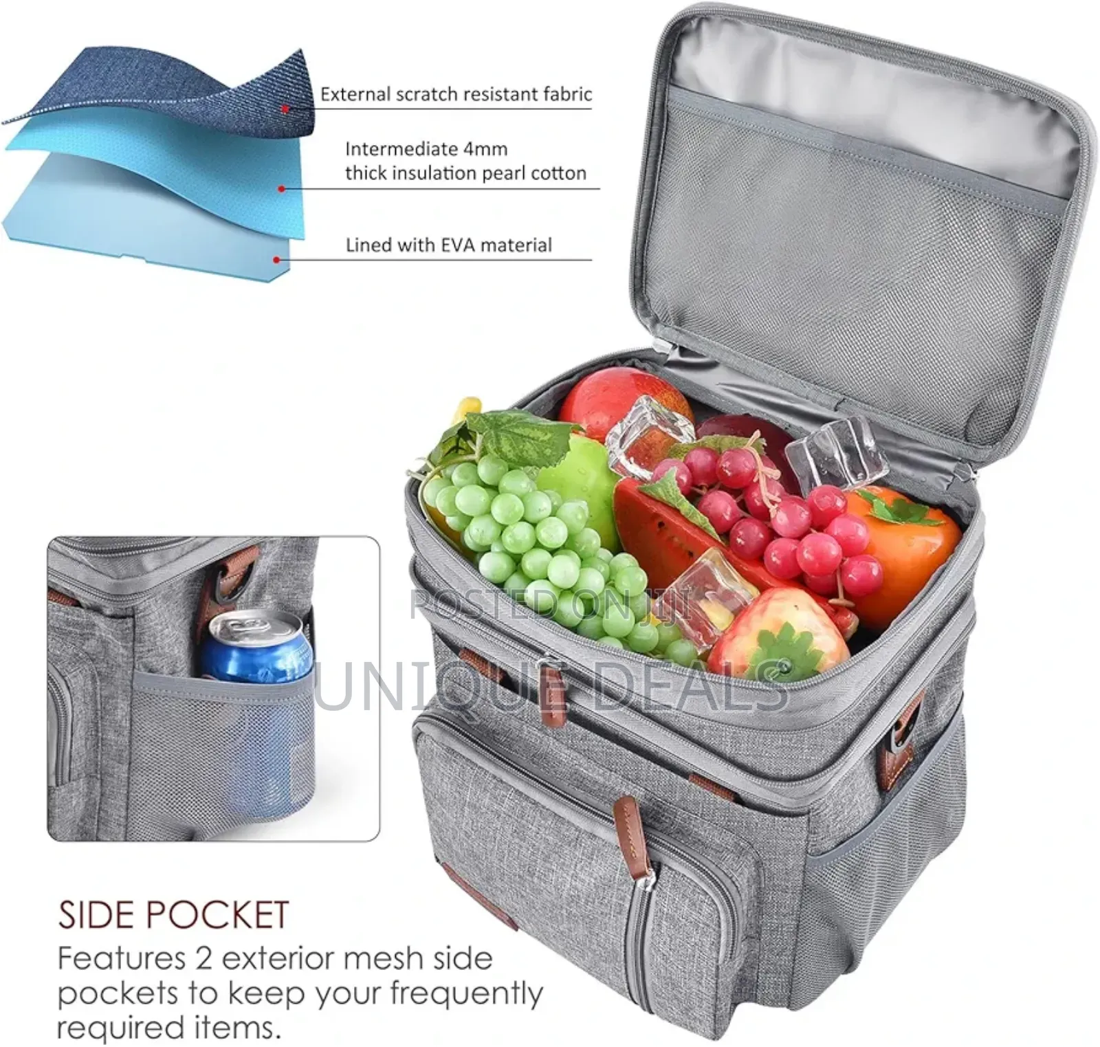Lunch Bag for Women Men Double Deck Lunch Box
