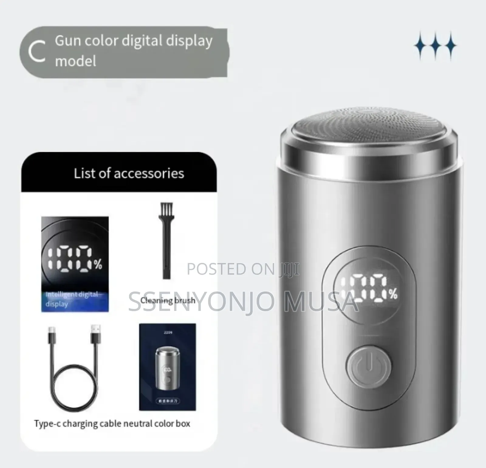 Sokany Mini Rechargeable Razor Smoother Shaver – 250mah, Cordless