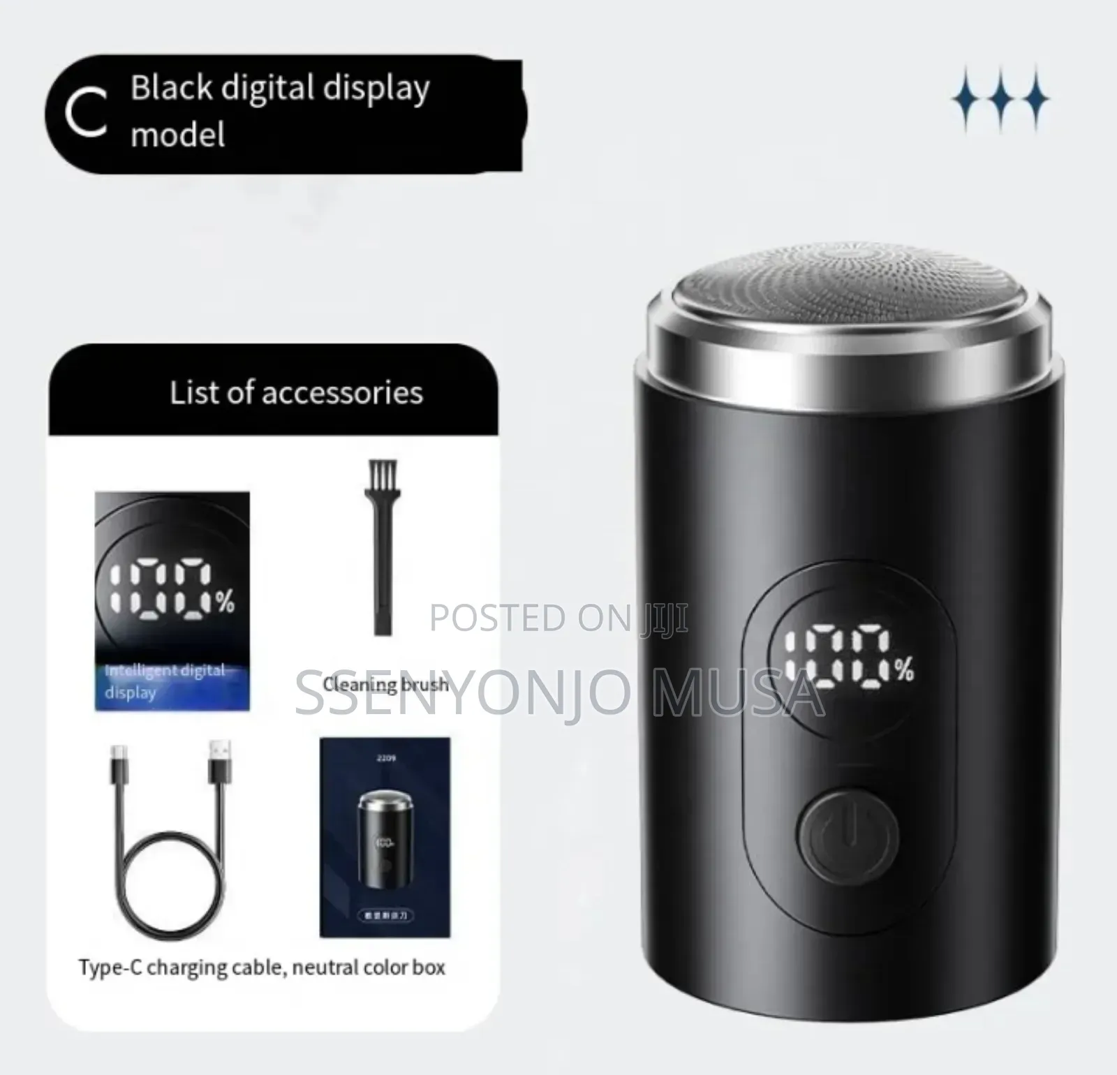 Sokany Mini Rechargeable Razor Smoother Shaver – 250mah, Cordless
