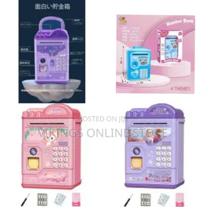 Electronic Piggy Bank, Automatic Money Insert, Bills, Coins Piggy Bank