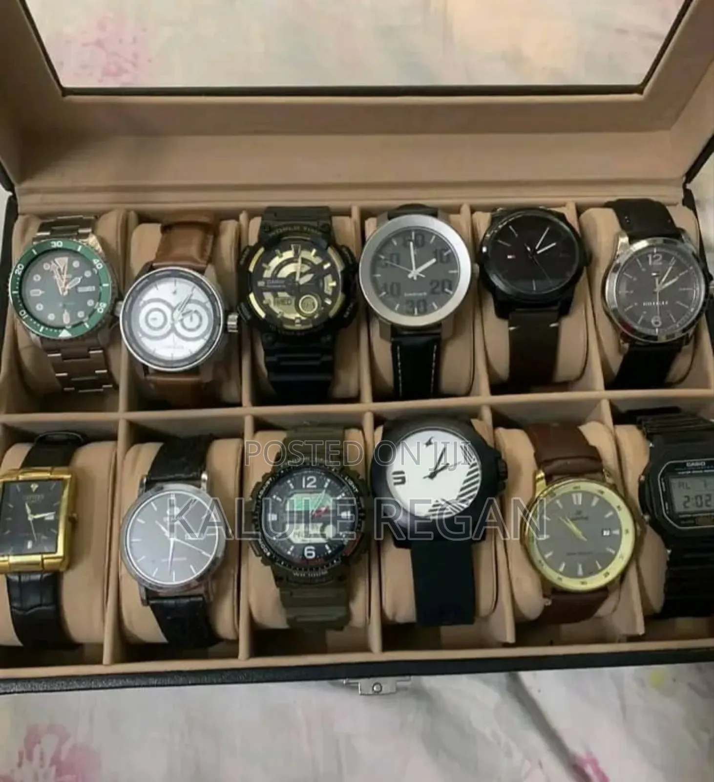 -Slot Watch Storage Box, Jewelry Display Case