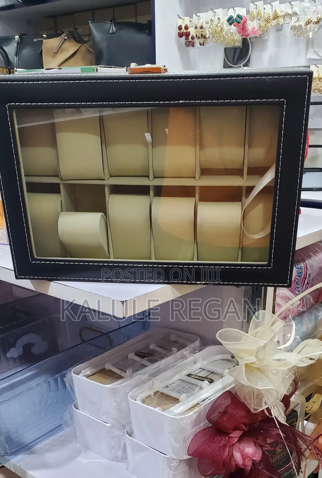 -Slot Watch Storage Box, Jewelry Display Case